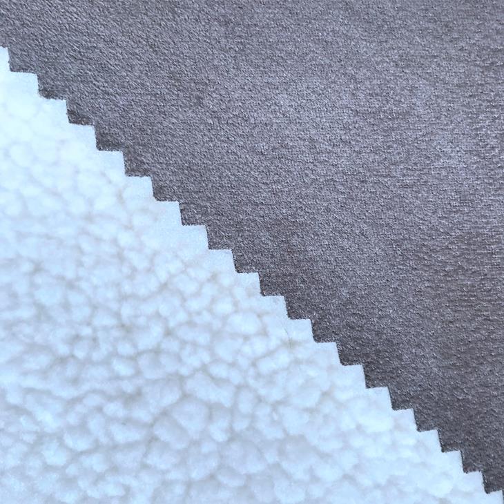 Faux Suede With Sherpa Fabric For Garment